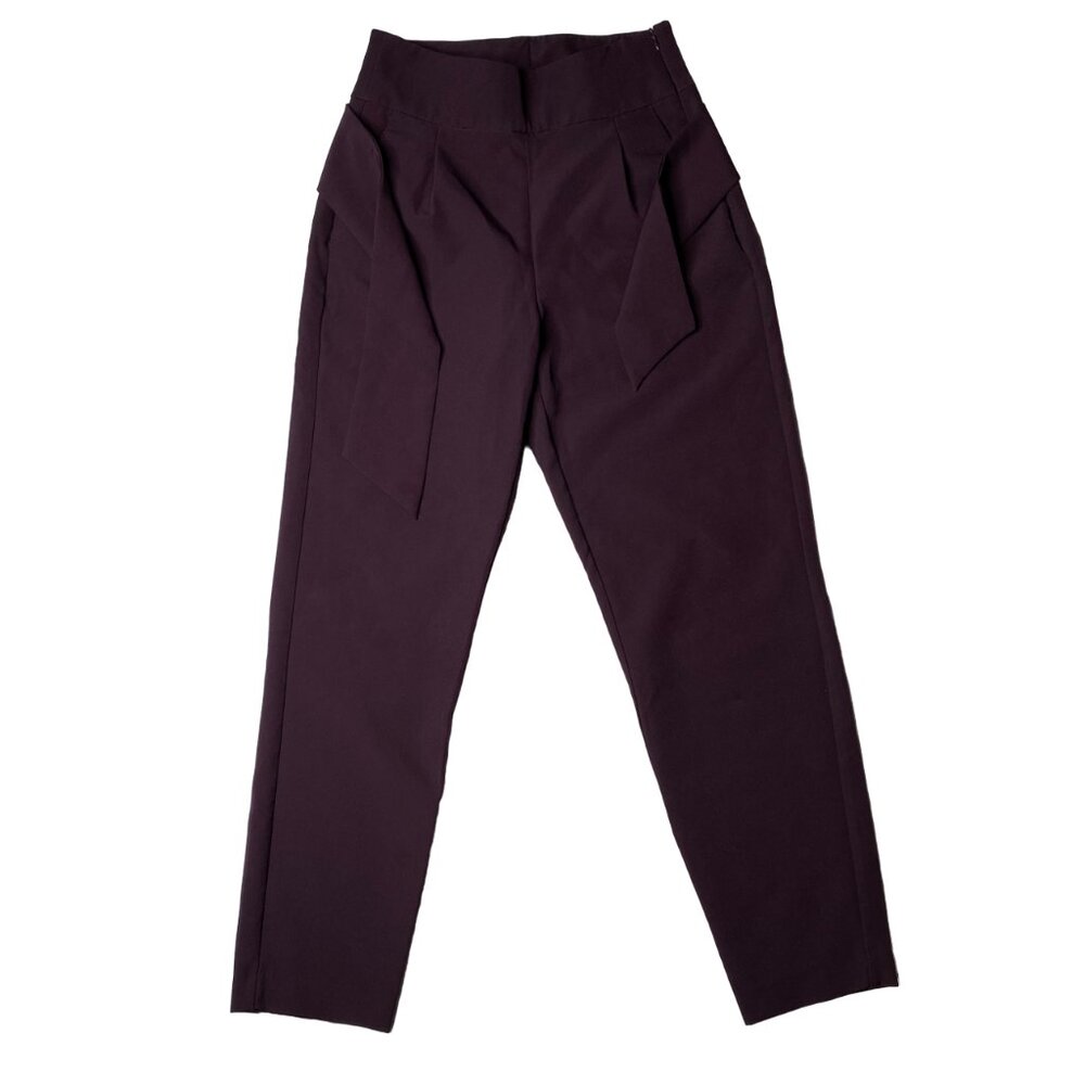 Dynamite Women's Pants with Attached Loose Belt in Dark Purple, size US 2
